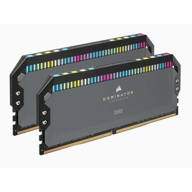Corsair 32GB (2 x 16GB) Dominator Platinum RGB, DDR5 5600MHz, CL36, 1.25V, harmaa (Tarjous! Norm. 159,90€)