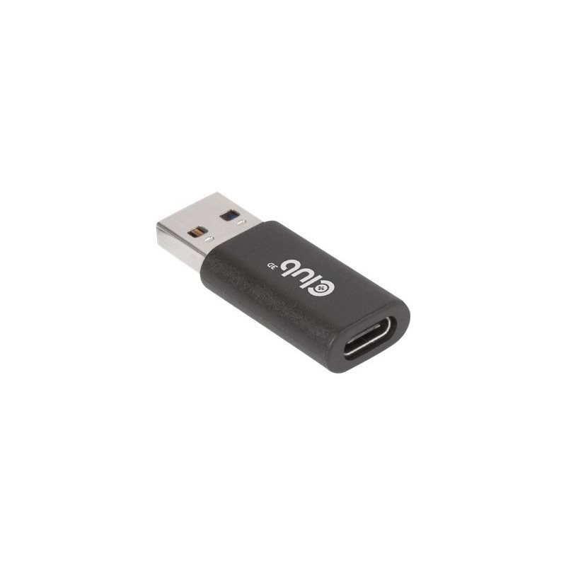 Club 3D USB 3.2 Gen1 USB-A - USB-C -adapteri, musta
