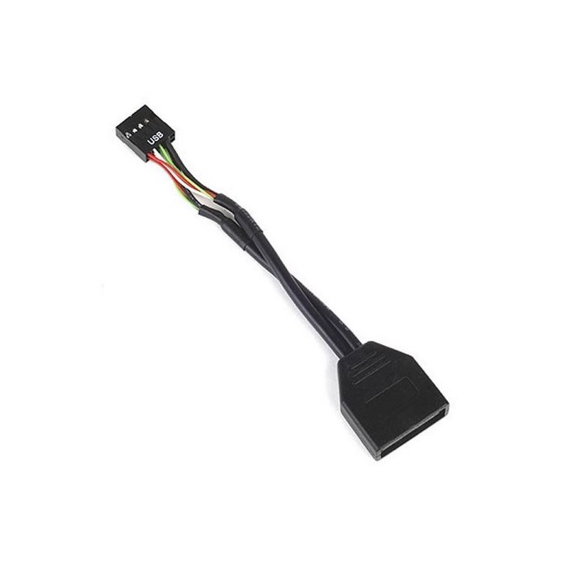 SilverStone Sisäinen 19-pin USB 3.0 -> USB 2.0 -adapterikaapeli, 100mm, musta