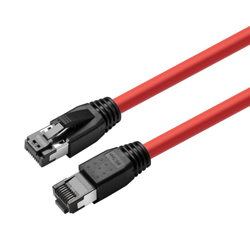 MicroConnect S/FTP Cat8.1 suojattu laitekaapeli, 7,5m, punainen