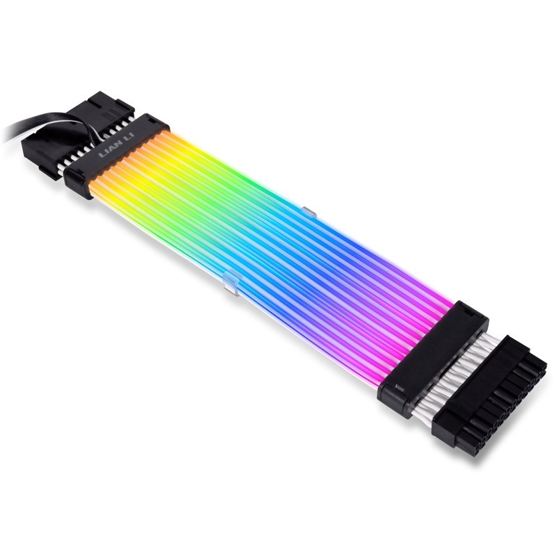 Lian Li Strimer Plus V2, 24-pin RGB-valaistu emolevyn virtakaapeli, 200 mm