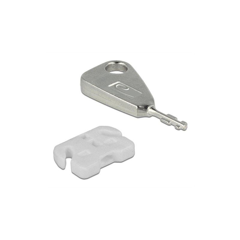 DeLock USB-lukko, 5kpl lukko, 2kpl avainta, valkoinen