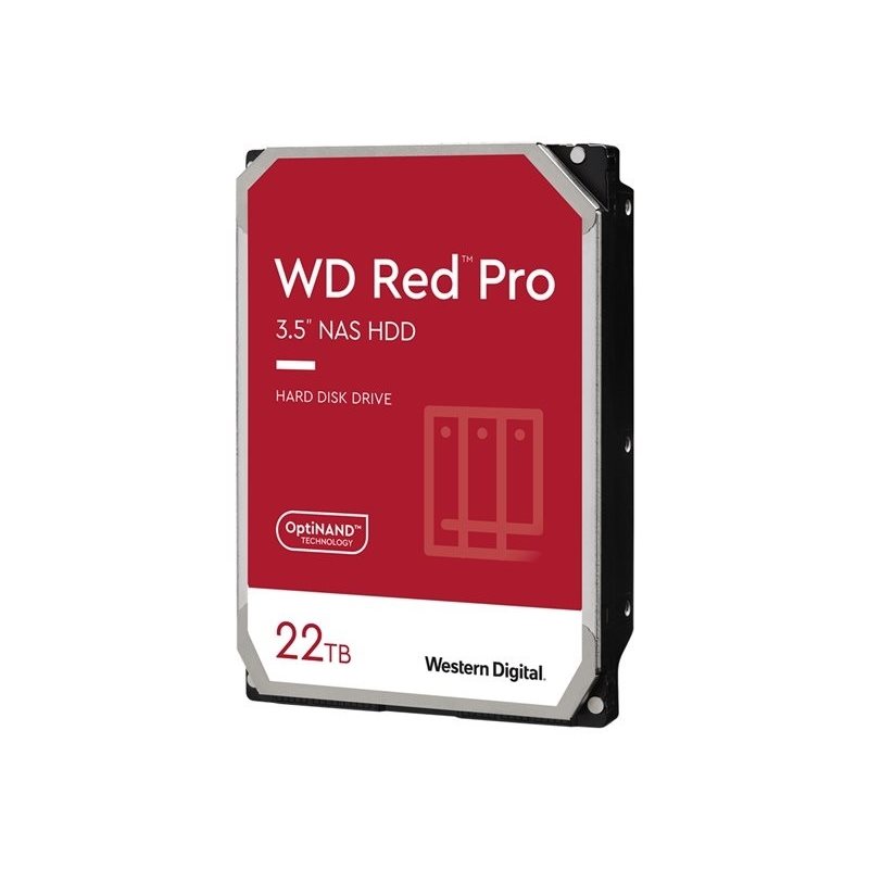 Western Digital 22TB WD Red Pro, sisäinen 3.5" kiintolevy, SATA III, 7200 rpm, 512MB