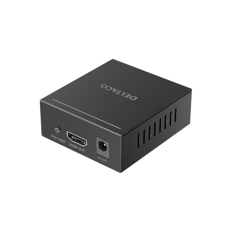 Deltaco Scart - HDMI signaalimuunnin, musta