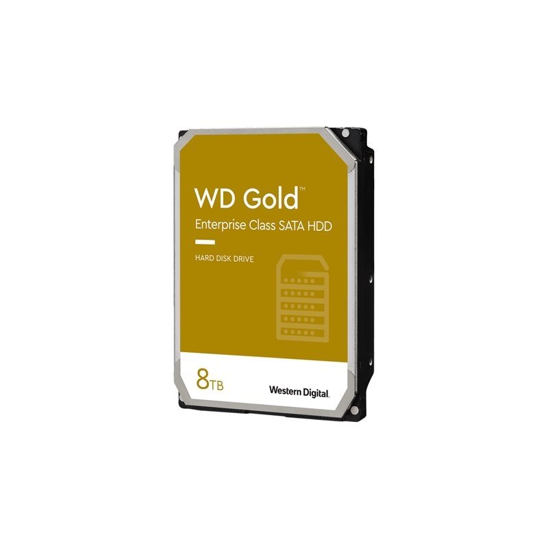 Western Digital 8TB WD Gold, sisäinen 3.5" kiintolevy, SATA III, 7200 rpm, 256MB