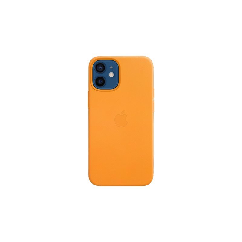 Apple Leather Case with MagSafe, nahkainen suojakuori, iPhone 12 mini, California Poppy