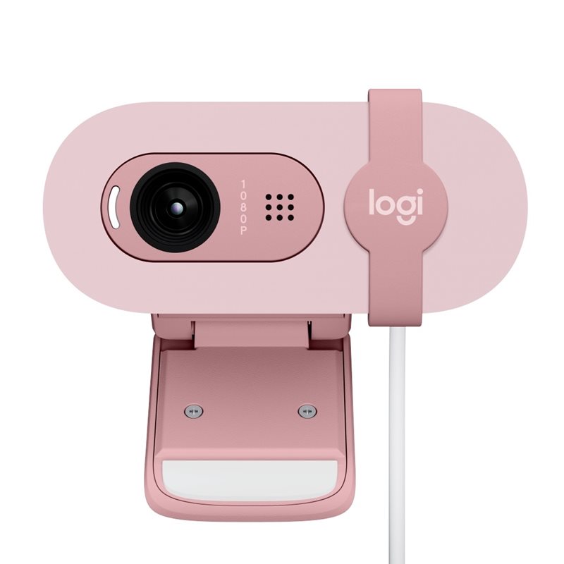 Logitech Brio 100, Full HD -verkkokamera, roosa
