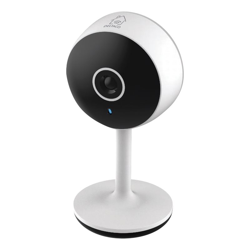 Deltaco Smart Home WiFi-kamera, liiketunnistus, 2-suuntainen äänen siirto, 2 MP, IR-yökuvaus, ONVIF, valkoinen
