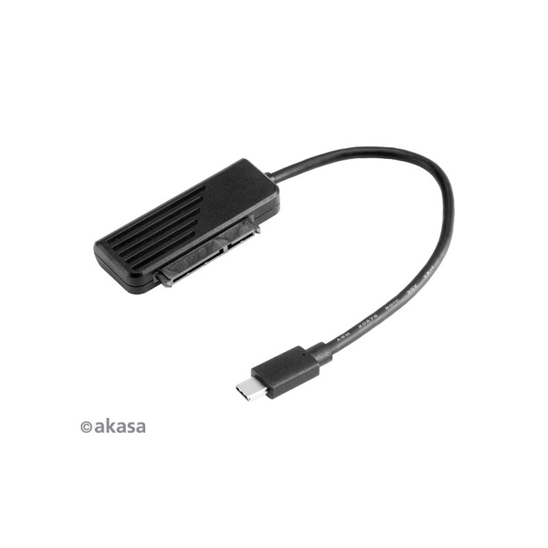 Akasa (Outlet) USB 3.1 Gen1 -adapterikaapeli 2.5" SATA SSD/HDD-kiintolevylle, 20cm, musta
