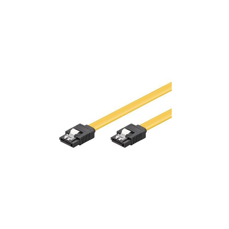 MicroConnect SATA3 -kaapeli, lukkoklipsi, 50cm, keltainen