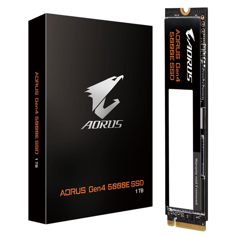 Gigabyte 1TB AORUS Gen4 5000E SSD -levy, M.2 2280, 5000/4600 MB/s