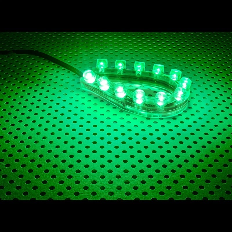 Lamptron FlexLight Standard, LED-nauha, 12LED, 120mm, vihreä