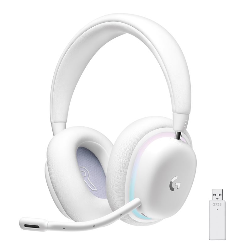 Logitech G735 Wireless Headset, langattomat pelikuulokkeet mikrofonilla, valkoinen (Tarjous! Norm. 229,90€)