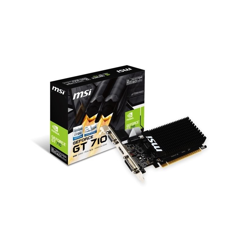 MSI NVIDIA GeForce GT 710 2GD3H LP -näytönohjain, 2GB DDR3