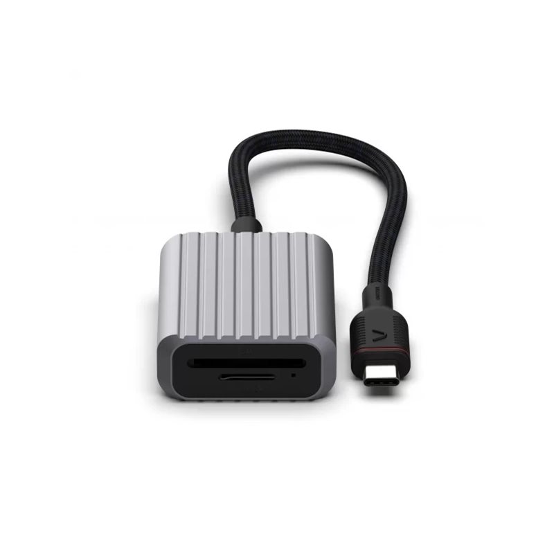 Unisynk USB-C kortinlukija, harmaa