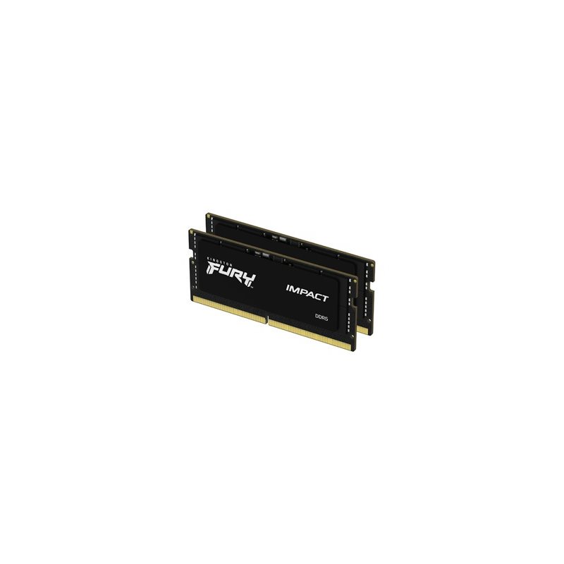 Kingston 32GB (2 x 16GB) FURY Impact, DDR5 4800MHz, SO-DIMM, CL38, 1.10V, musta