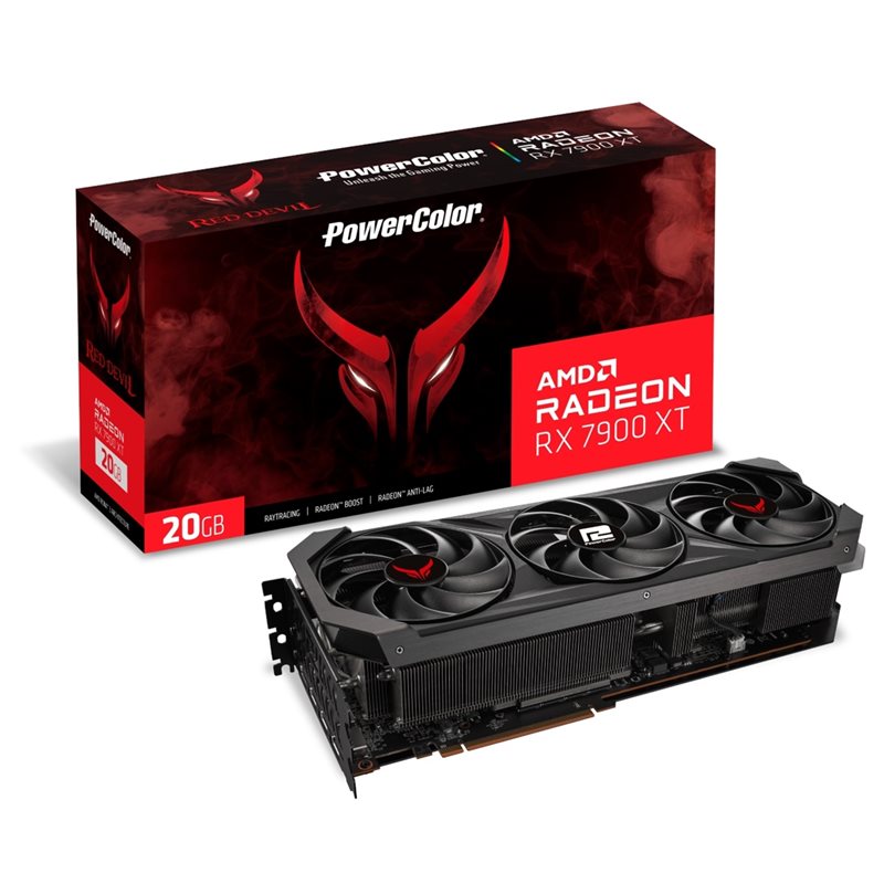 PowerColor Radeon RX 7900 XT Red Devil -näytönohjain, 20GB GDDR6 (Tarjous! Norm. 929,90€)