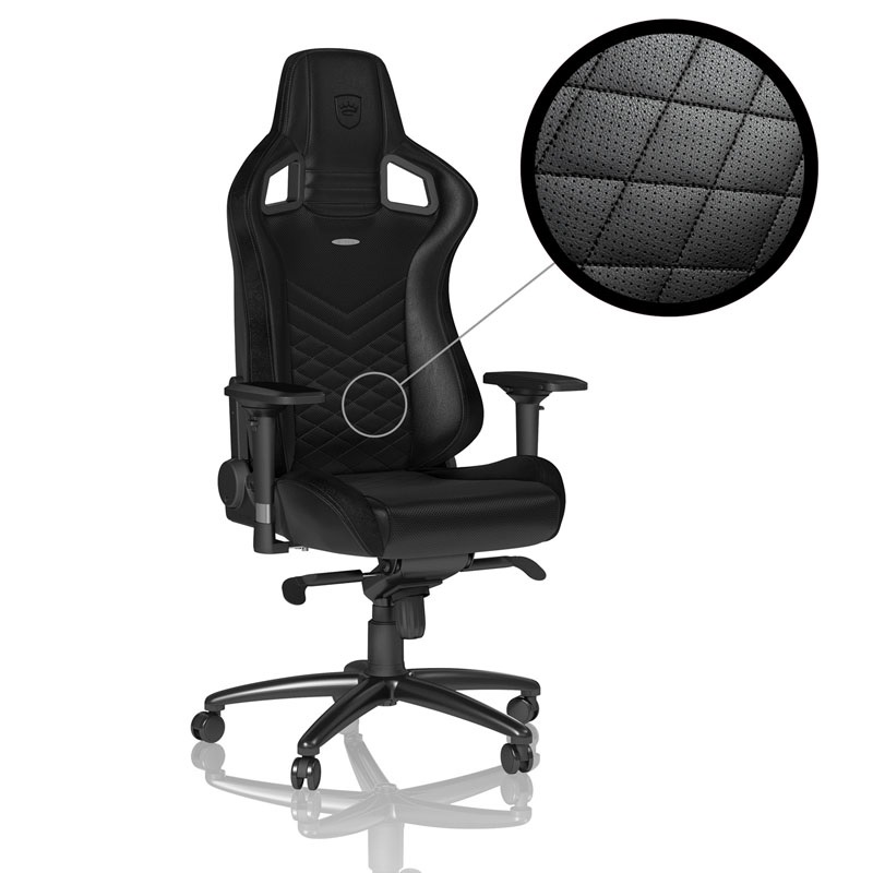 noblechairs EPIC Gaming Chair, keinonahkaverhoiltu pelituoli, musta (Tarjous! Norm. 379,90€)