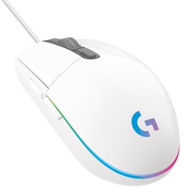 Logitech G203 LIGHTSYNC, optinen pelihiiri, 8000 DPI, valkoinen