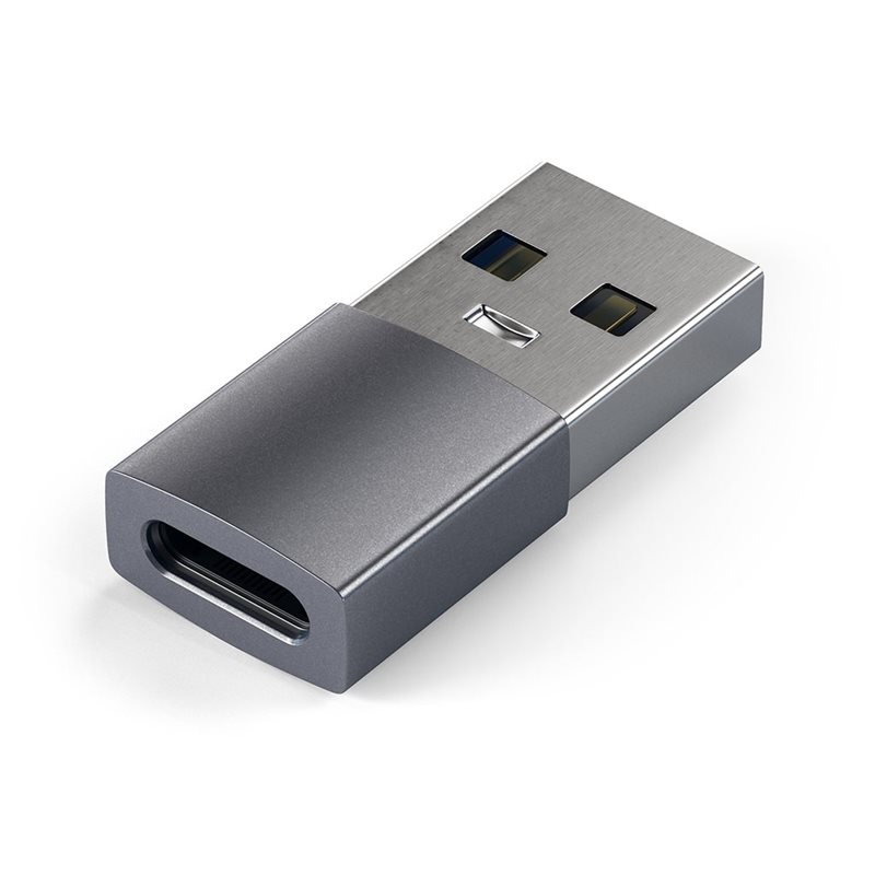 Satechi USB-A -> USB-C -adapteri, Space Gray