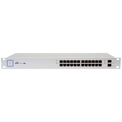 Ubiquiti UniFi Switch PoE+ 24 (250W), 24-porttinen räkkiasennettava kytkin, 1U, valkoinen/hopea