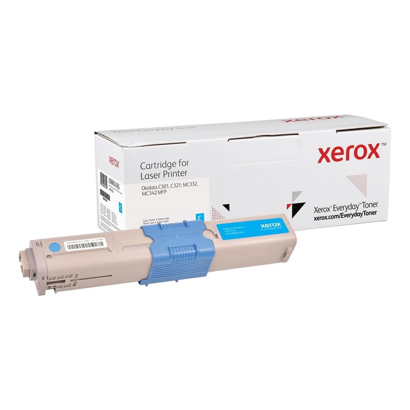 Xerox Everyday Toner -tarvikelaserväriainekasetti, syaani, jopa 1500 sivua (OKI)