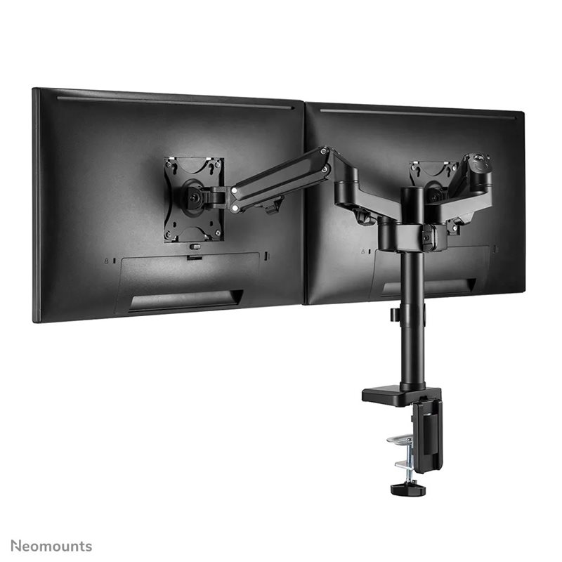 Neomounts by Newstar DS70-750BL2, Desk Pole Mount clamp/grommet, pöytäteline kahdelle monitorille, musta