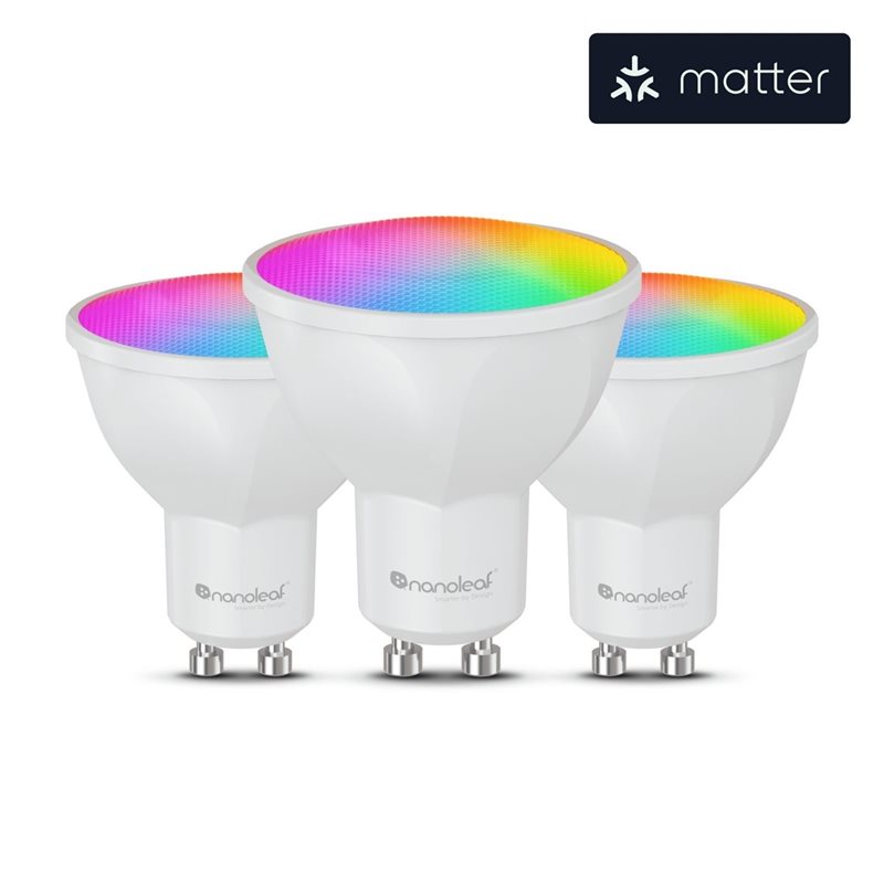 Nanoleaf Matter GU10 Smart Bulbs (3 Pack) -älylamppusarja, 3 kpl