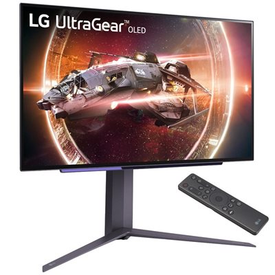 LG 26,5" 27GS95QE-B, 240Hz WQHD-pelimonitori, violetinharmaa