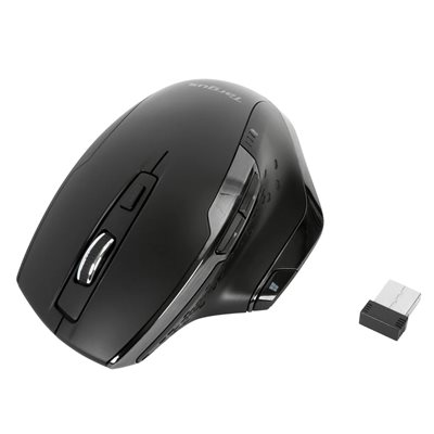 Targus Antimicrobial Ergo Wireless Mouse, langaton hiiri, 2,4Ghz, musta