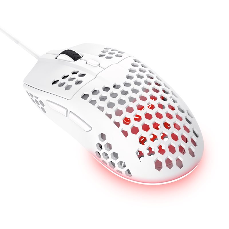 TRUST GXT 928W Helox -pelihiiri, 6400 DPI, valkoinen