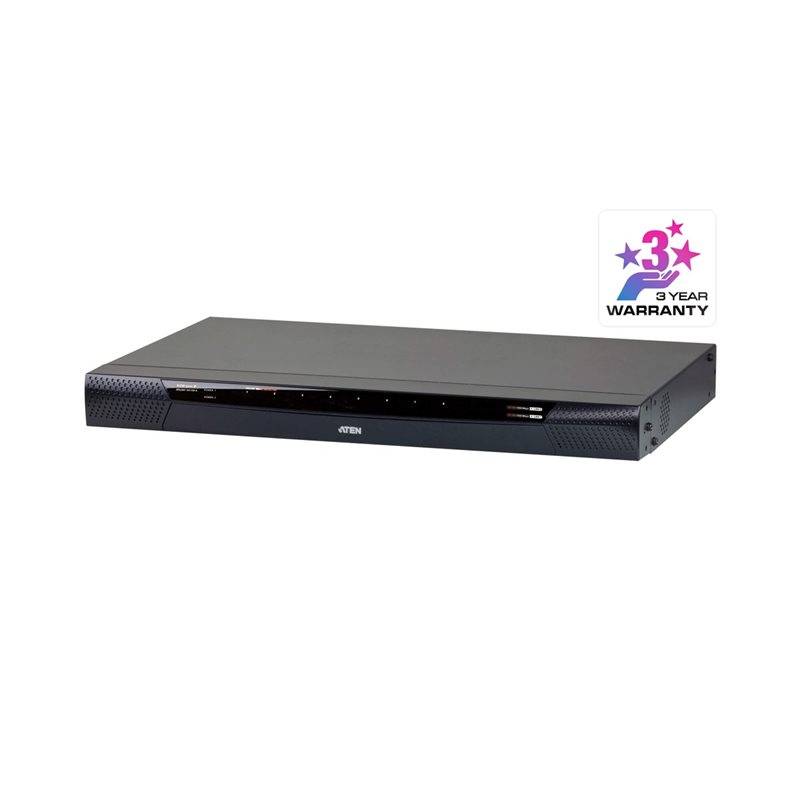Aten 8-porttinen CAT over IP -KVM-kytkin Virtual Media -ominaisuudella