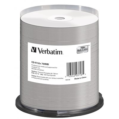 Verbatim DataLifePlus CD-R 700MB/80min, 52x, spindle, 100kpl