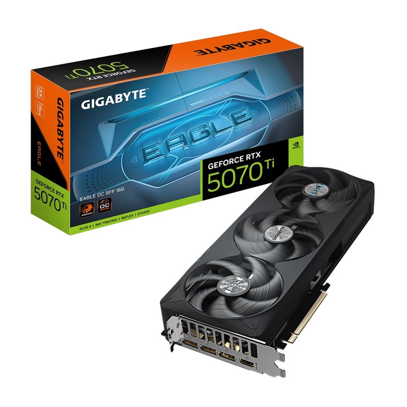 Gigabyte GeForce RTX 5070 Ti EAGLE OC SFF -näytönohjain, 16GB GDDR7