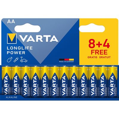 Varta AA/LR06 Longlife Power -paristo, 12kpl