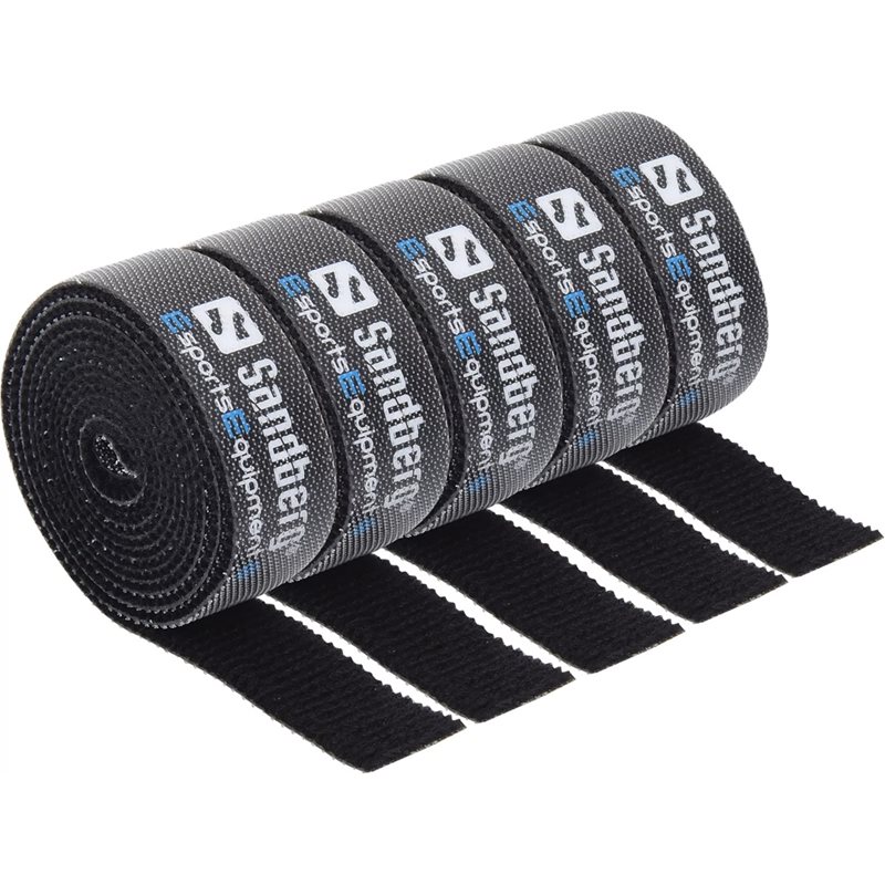 Sandberg Cable Velcro Strap, 5-pack, musta