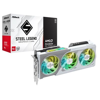 ASRock Radeon RX 9060 XT Steel Legend OC -näytönohjain, 16GB GDDR6