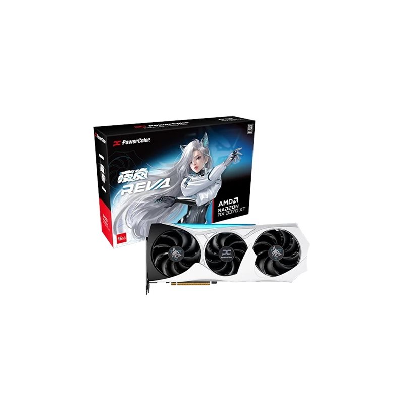 PowerColor Radeon RX 9070 XT Hellhound Reva -näytönohjain, 16GB GDDR6