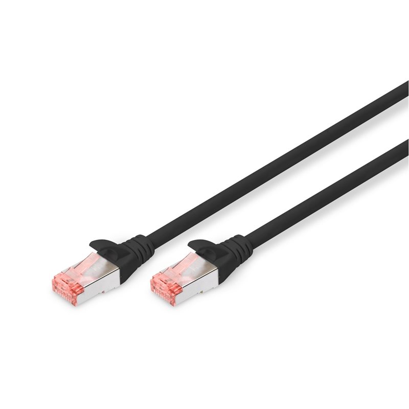 Digitus S/FTP Cat6 suojattu laitekaapeli, 0,25m, musta