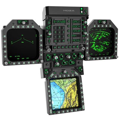 MOZA Racing FMP18 Panel Bundle -ohjaamopaneelipaketti, musta