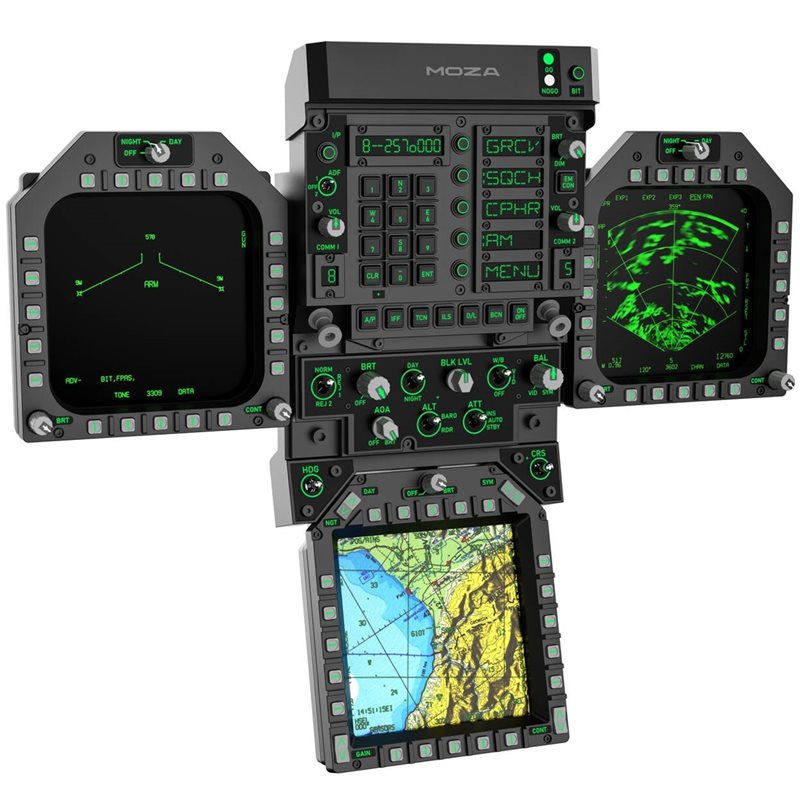 MOZA Racing FMP18 Panel Bundle -ohjaamopaneelipaketti, musta