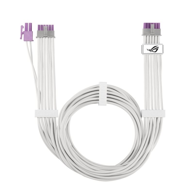 Asus ROG Equalizer White, 12v-2x6, PCIe 5.1, virtajohto, valkoinen