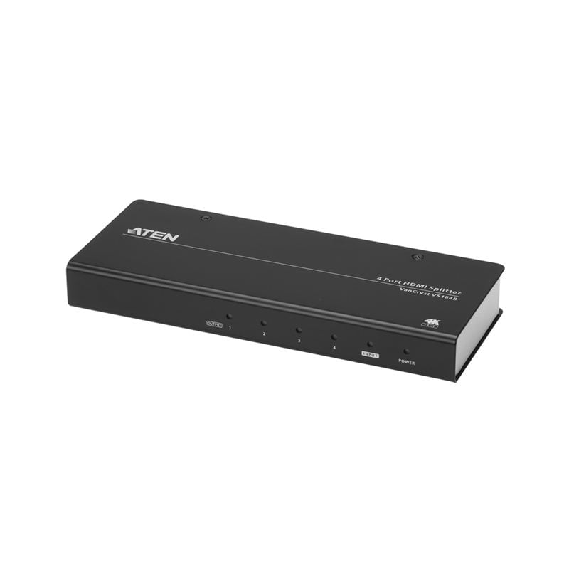 Aten VS184B, 4-porttinen 4K HDMI-jakaja, musta/harmaa