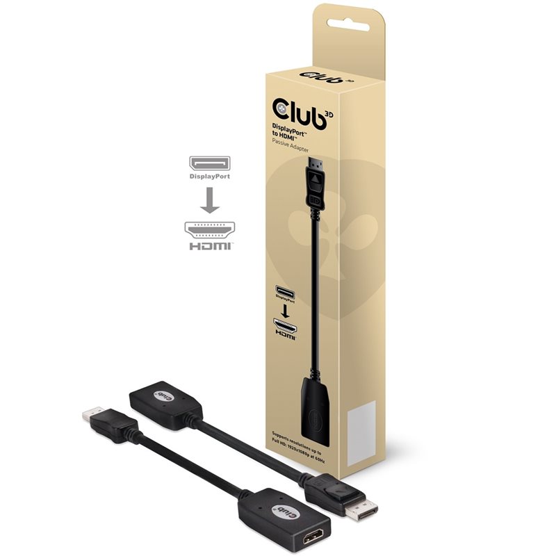Club 3D DisplayPort -> HDMI passiivinen adapteri