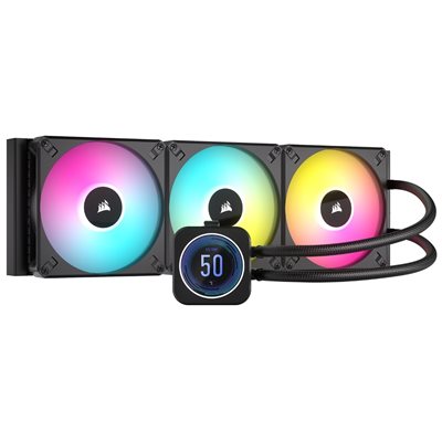 Corsair iCUE H170i ELITE LCD XT, 420mm AIO-nestejäähdytysratkaisu prosessorille, musta