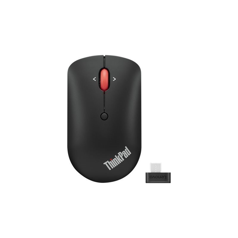 Lenovo ThinkPad USB-C Wireless Compact Mouse, langaton hiiri, 2400 DPI, musta