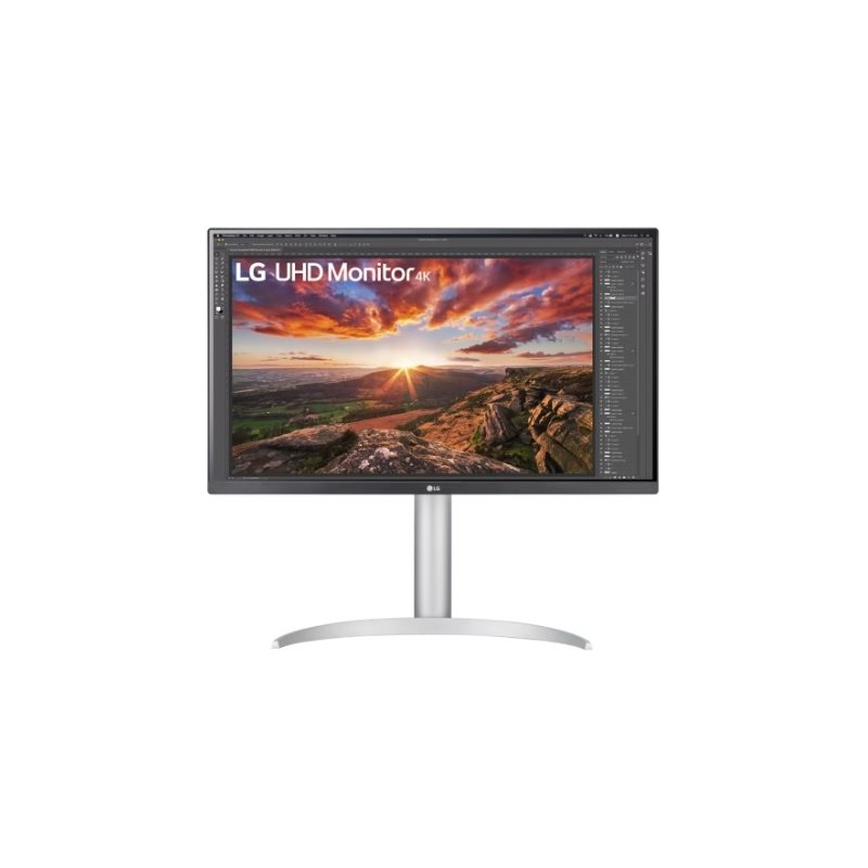 LG 27" 27UP85NP-W, 4K UHD -monitori, valkoinen/harmaa/musta