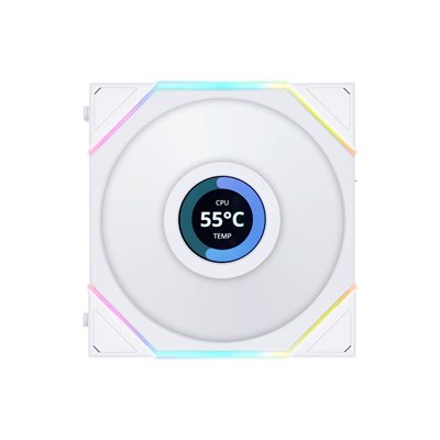 Lian Li UNI FAN TL LCD 120 Reverse Blade - Single Pack, 120mm PWM-laitetuuletin, valkoinen