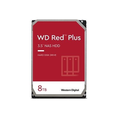 Western Digital 8TB WD Red Plus, sisäinen 3.5" kiintolevy, SATA III, 5640 rpm, 256MB