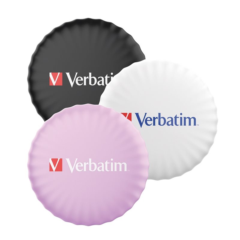 Verbatim My Finder Coin, Bluetooth-paikannin 3-pack, musta+valkoinen+pinkki